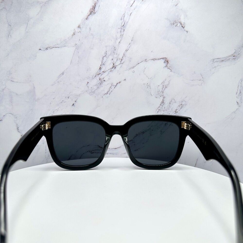 New Gucci Sunglasses Black Gold Square - Picture 15 of 16